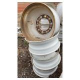 (5) PILOT HUB NEW STYLE 22.5 RIMS