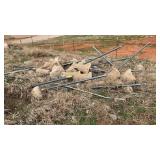 (23+\-) 5 foot chain-link fence post