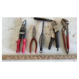 VICE GRIPS, NEEDLE NOSE, SLAG HAMMER & OTHERS