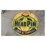 Head Pins Wooden Bar Sign