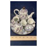 Violet tea set childs & Purple flower tea set
