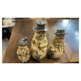 (3) Christmas Snowman Family