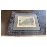 Italian architectural drawing framed &