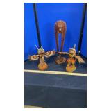 (2) HOPI DANCER & NATIVE AMERICAN WOOD CARVING