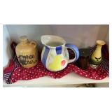 CANDLES, VASES, JUG & MISC
