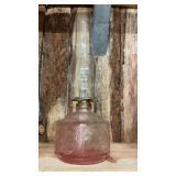 LAMPLIGHT FARMS PRESSED GLASS OIL LAMP
