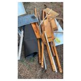 TAR PAPER, SNOW SHOVEL & ASSORTED WOOD