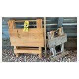 (2) FOLDING WOOD TABLES