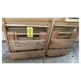 (2) FOLDING WOOD CHAIRS