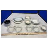 APPLE BOWLS, CANDLE & MISC. GLASS
