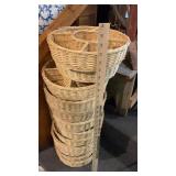 (12) WICKER SERVING BASKETS