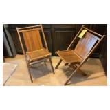 (2) WOOD FOLDING CHAIRS