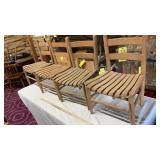 (4) LADDER BACK KIDS CHAIRS