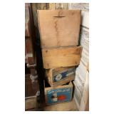 (4) WOOD CRATES