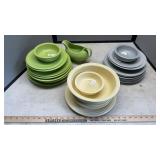 FIESTA HLO PLATES, BOWLS AND CREAMER