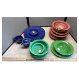 FIESTA HLO PLATES, BOWLS, CREAM AND SUGAR