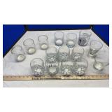 GLASS DRINK CUPS & PLATES