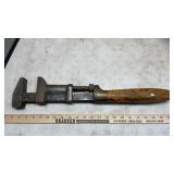 PIPE WRENCH, TOOL BOX , SKILL SAW & MAKITA DRILL