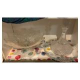 GLASS BASKET, BELLS & BOWLS