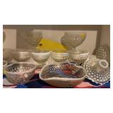 ANCHOR HOCKING MOONSTONE OPALESCENT CLEAR GLASS