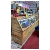 PINE/GLASS DISPLAY CABINET (10ft.Lx23in.Dx45in.T)