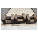 (3) 50 LB WEIGHTS MARKED U.S.