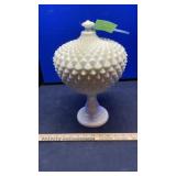 MILK GLASS SAW TOOTH COMPOTE