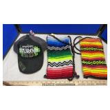 HAND BAGS, STURGIS HAT KOOZIES, & STANDS