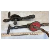 HAND DRILLS, PULLEYS, TIN SHEARS AND MORE