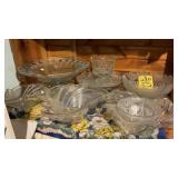 ASSORTED LARGE GLASS BOWLS
