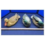 (3) PAINTED DUCKS