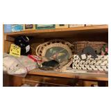 BASKETS, TABLE CLOTH & MISC.