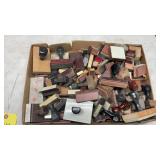 ASSORTED RUBBER STAMPS AND MAGAZINES