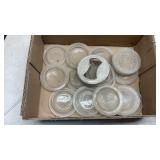 BALL GLASS LIDS AND LARGE GLASS JARS