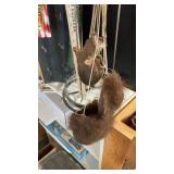 (2) SWIVEL DISPLAYS WITH BUFFALO SCROTUMS AND MORE