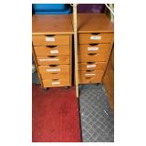 (2) ROLLING CABINETS & OFFICE SUPPLIES