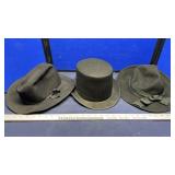 (3) OLD TIME PHOTO HATS