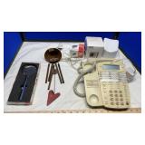 PHONE, MAGNIFYING GLASS, CHARGING CORDS & MORE