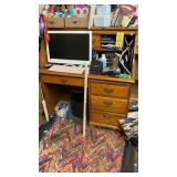 WOOD ROLL TOP DESK