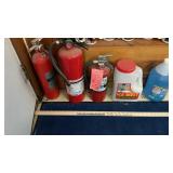 (3) FIRE EXTINGUISHERS, ICEMELT & WASHER FLUID