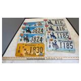 ASSORTED WYOMING LICENSE PLATES