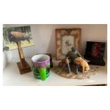 JENKINS DOG FIGURES, PICTURE FRAMES & MISC