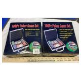 (2) 100  PC POKER SETS & ASSORTED RACCOON HATS