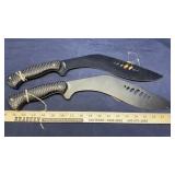 (2) TOMAHAWK KUKRI KNIVES