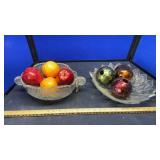 GLASS PLATES & FRUIT BASKETS