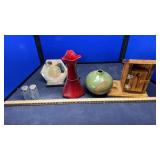 SALT/PEPPER SHAKERS, VASE, LIGHT & MORE