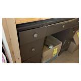 SMALL WOOD DESK MEASURES 40"W X 198"D X 31"T