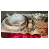 MARIA BOWL W/ PLATE, TEA POT & BELL