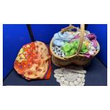 ASSORTED SCARVES & DOILIES