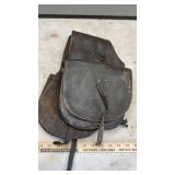 SADDLE BAGS, HORSE BRUSHES AND LEATHER STRIPS